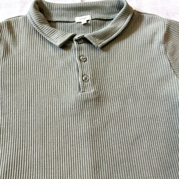 Lil Legs Green Ribbed Polo - Picture 3 of 6